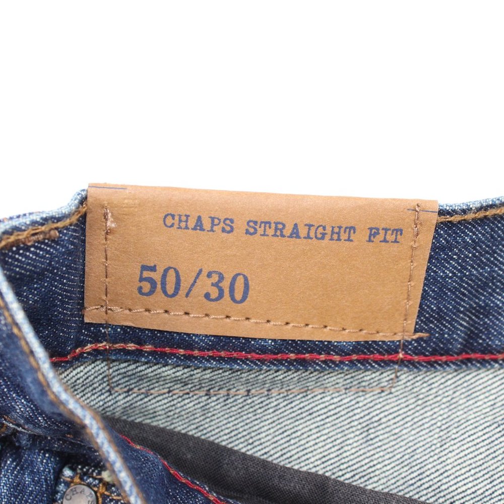 CHAPS Ralph Lauren Men's 50 X 30 Straight Fit Blue Jeans Denim Medium Wash - Picture 14 of 16